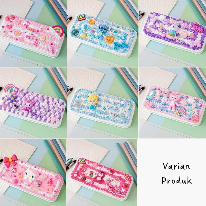 

Baru Diy Pencil Case 3D Kyutocream | Dekorasi Cream Kit Hias Kotak Pensil Anak