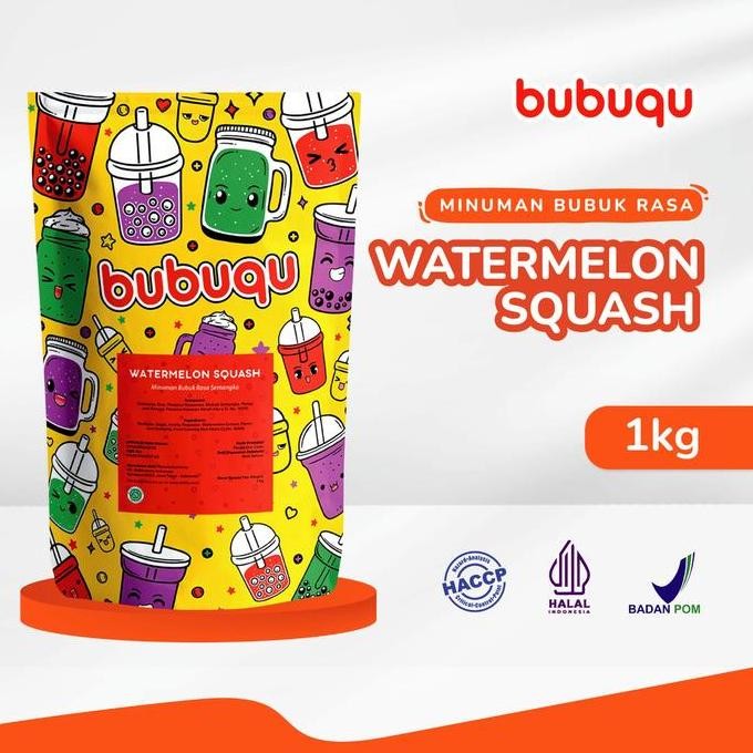 

baru bubuqu bubuk minuman watermelon squash 1kg - serbuk semangka segar kekinian