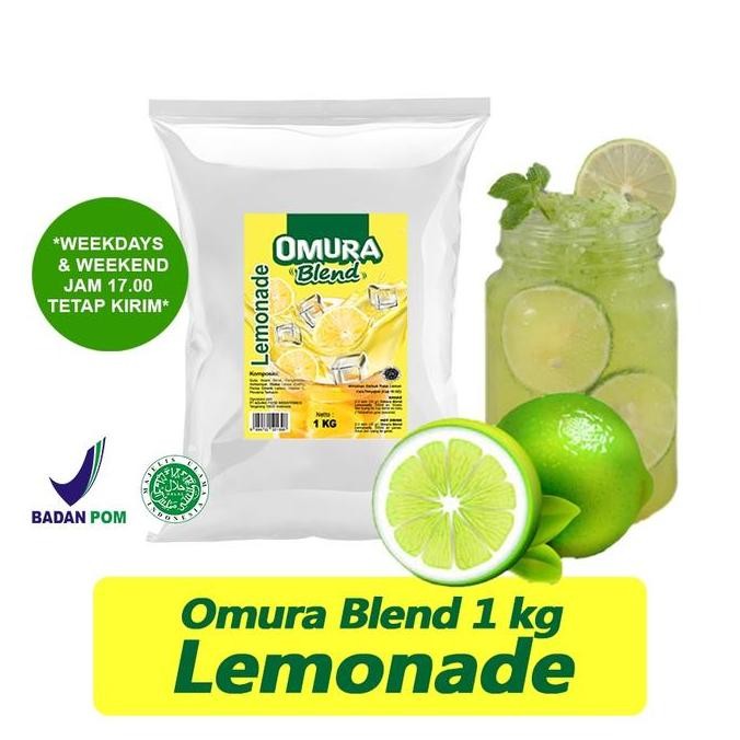 

baru bubuk minuman lemonade 1kg - omura powder drink rasa jeruk nipis segar