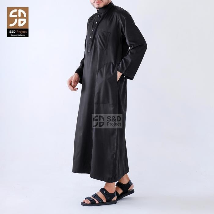 S&D Project Baju Koko Muslim Dewasa Gamis Jubah Bahan Katun Tesla Polos Model Turki Arabian Pakistan