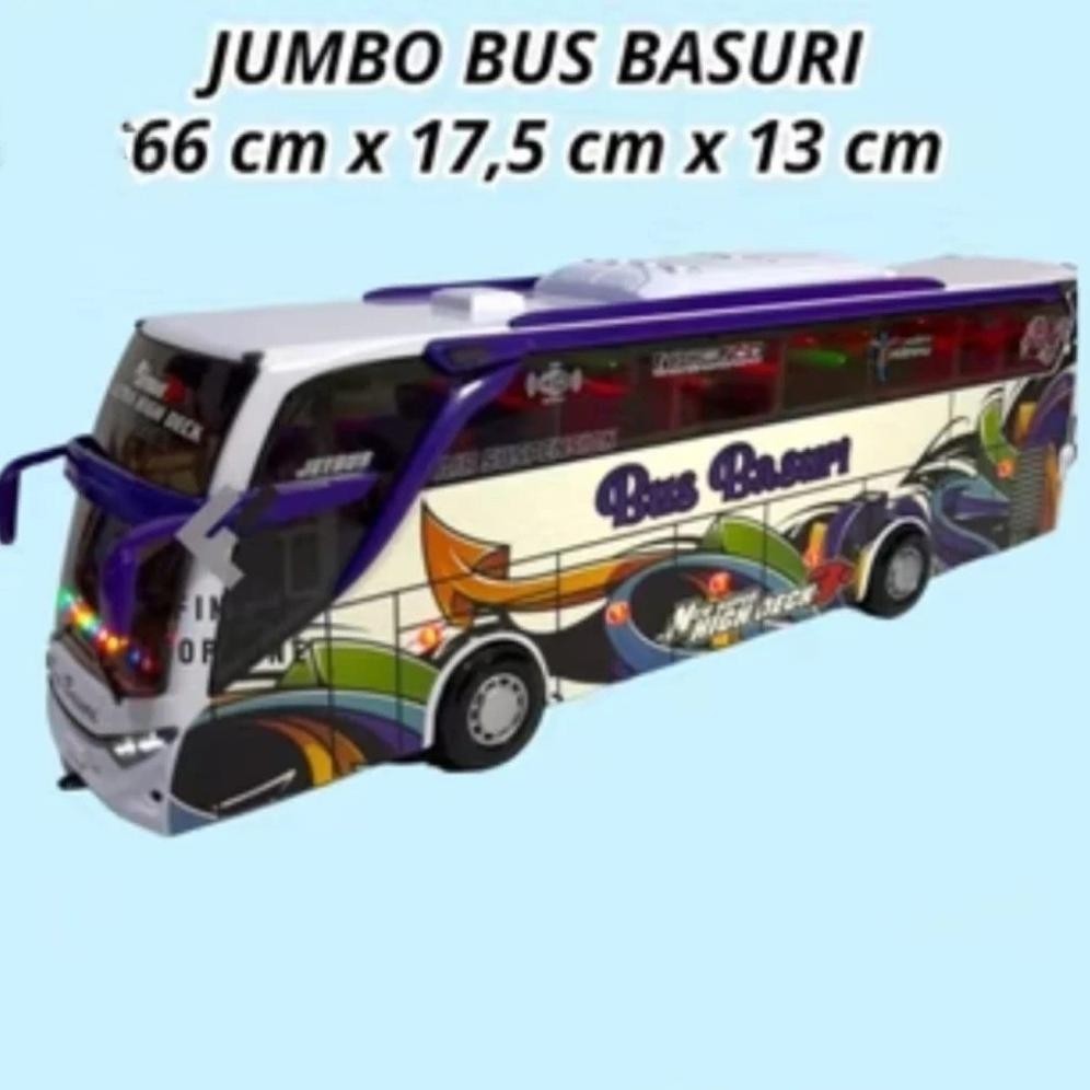 Fgh-56 Mainan Anak Mobil Bus Basuri Jumbo / Mainan Miniatur Bus Oleng Basuri Viral Dt20 / Mainan Ana