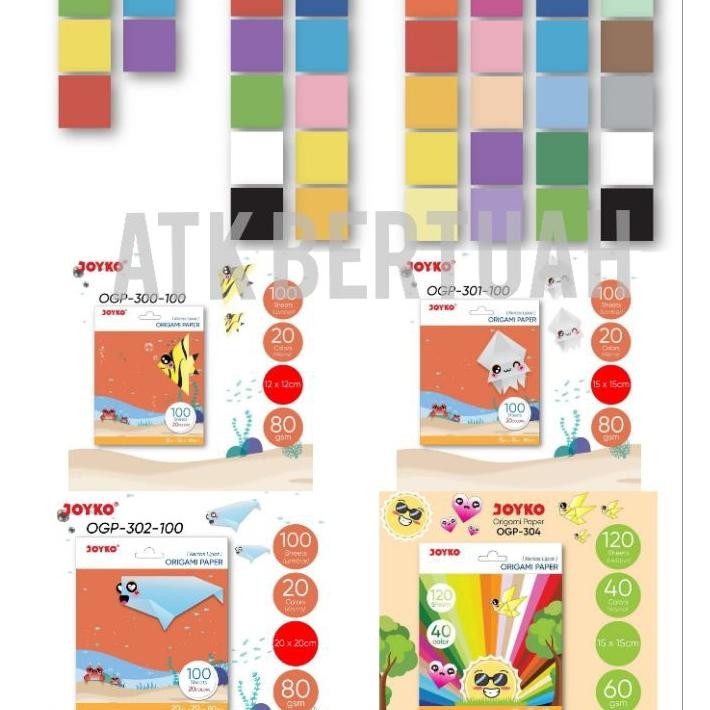 

JoykoOgp300Ogp301Ogp302 Ogp304DoubleSideColorGamiRKertasLipatBolakBalikWarna121520Cm