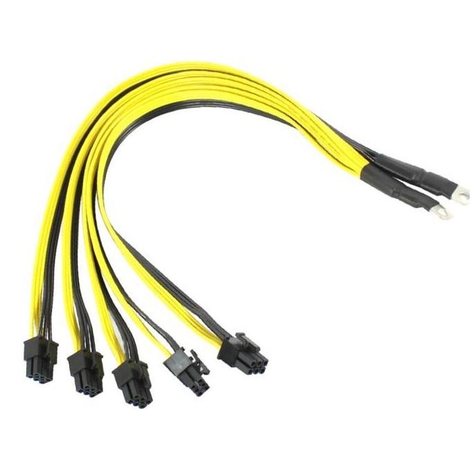 Terlaris Power Supply Crypto Bitcoin Kabel Bitmain Antminer Apw7 S9 S7 L3 6Pin * 10 Ready Stok