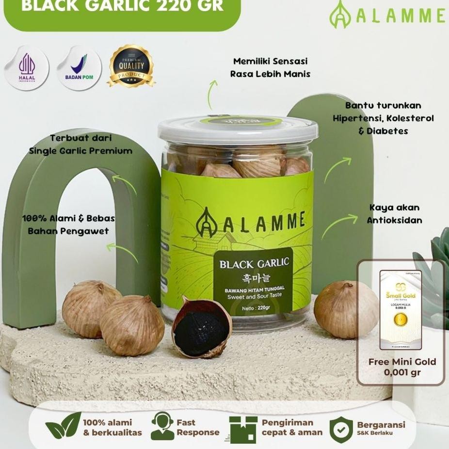 

Alamme Bla Garlic Bawang Hitam Tunggal Alamme 220 Gram
