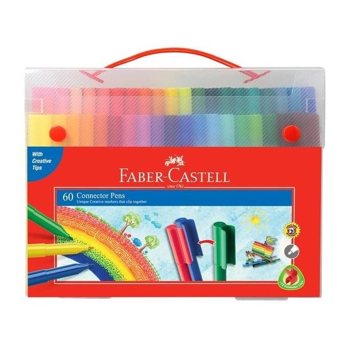 

BEBAS ONGKIR - Faber Castell Connector Pen 60 Colors Spidol Warna