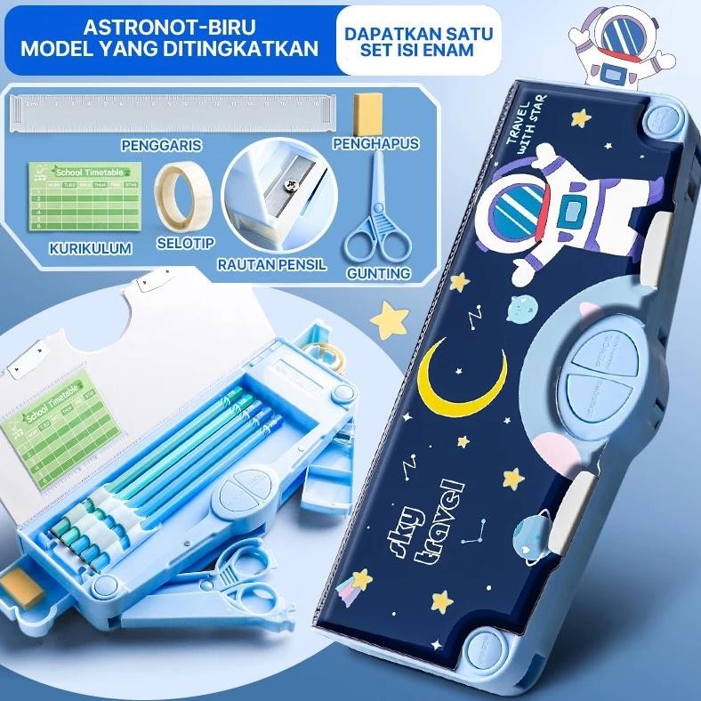 

Promo Paus Biru - Kotak Pensil/Tempat Pensil Bahan Plastik Multifungsi Untuk/Multifungsi Kotak Penyimpanan Alat Tulis Tt60