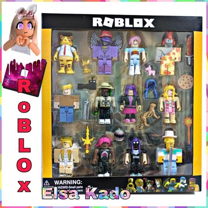 diskon mainan roblox figure set isi 12pcs karakter roblox pajangan anak