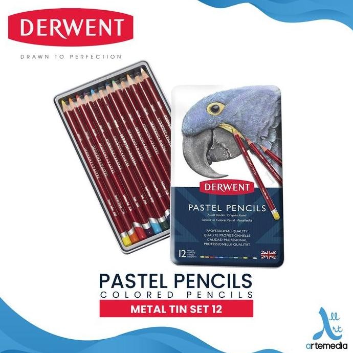 

Pensil Warna Derwent Pastel 12 Pencil Color Metal Tin Set