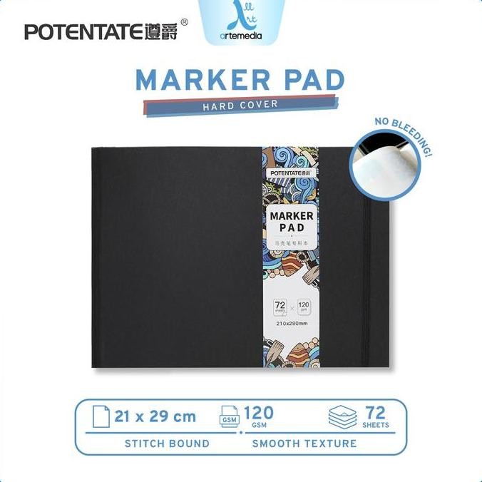 

Sale Buku Sketsa Potentate Marker Pad A4 Hard Cover Sketchbook