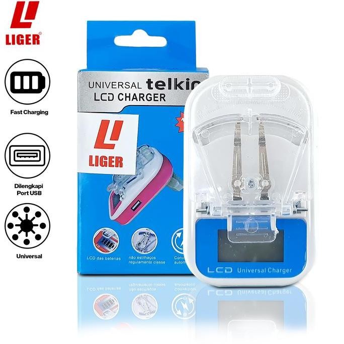 diskon! charger kodok liger-130 lcd usb | desktop charger universal baterai hp led