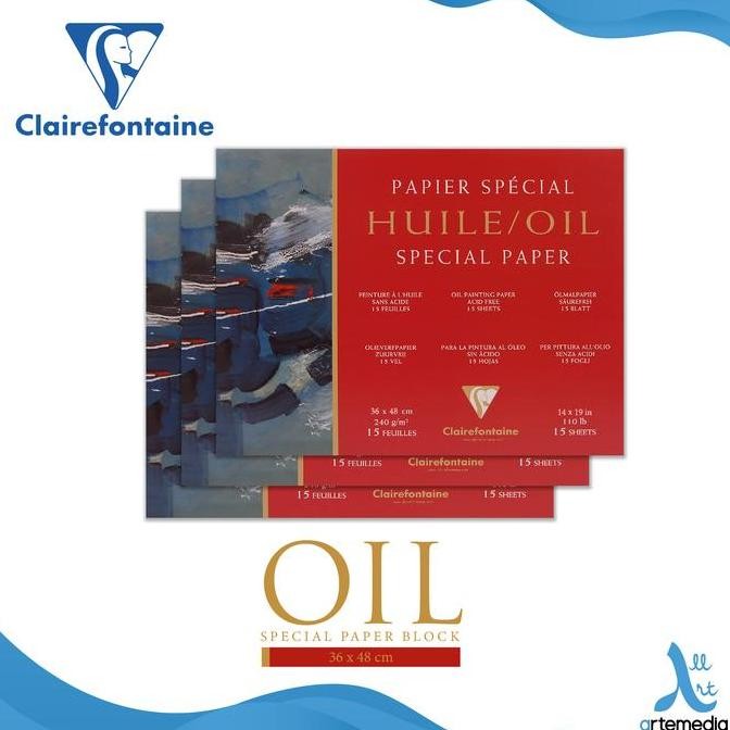 

NEW Kertas Gambar Clairefontaine Oil Paper 36x48cm Paper Block