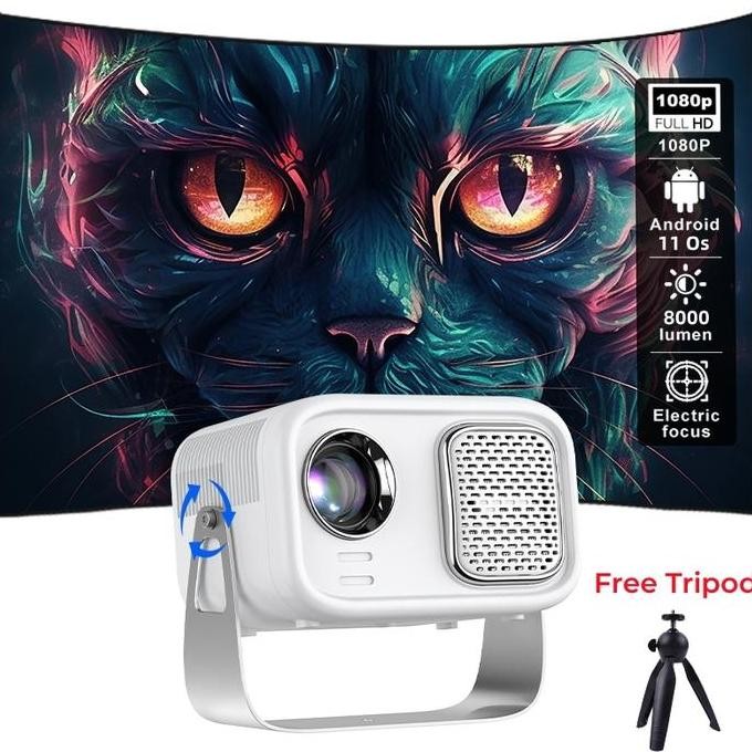 TERMURAH - QIAOLET K1A projector mini 8000 Lumens android projector 5g wifi Android 11 proyektor