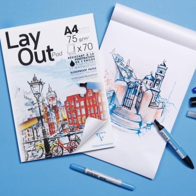 

Sale Clairefontaine Layout Pad Marker Paper Illustration Extra White
