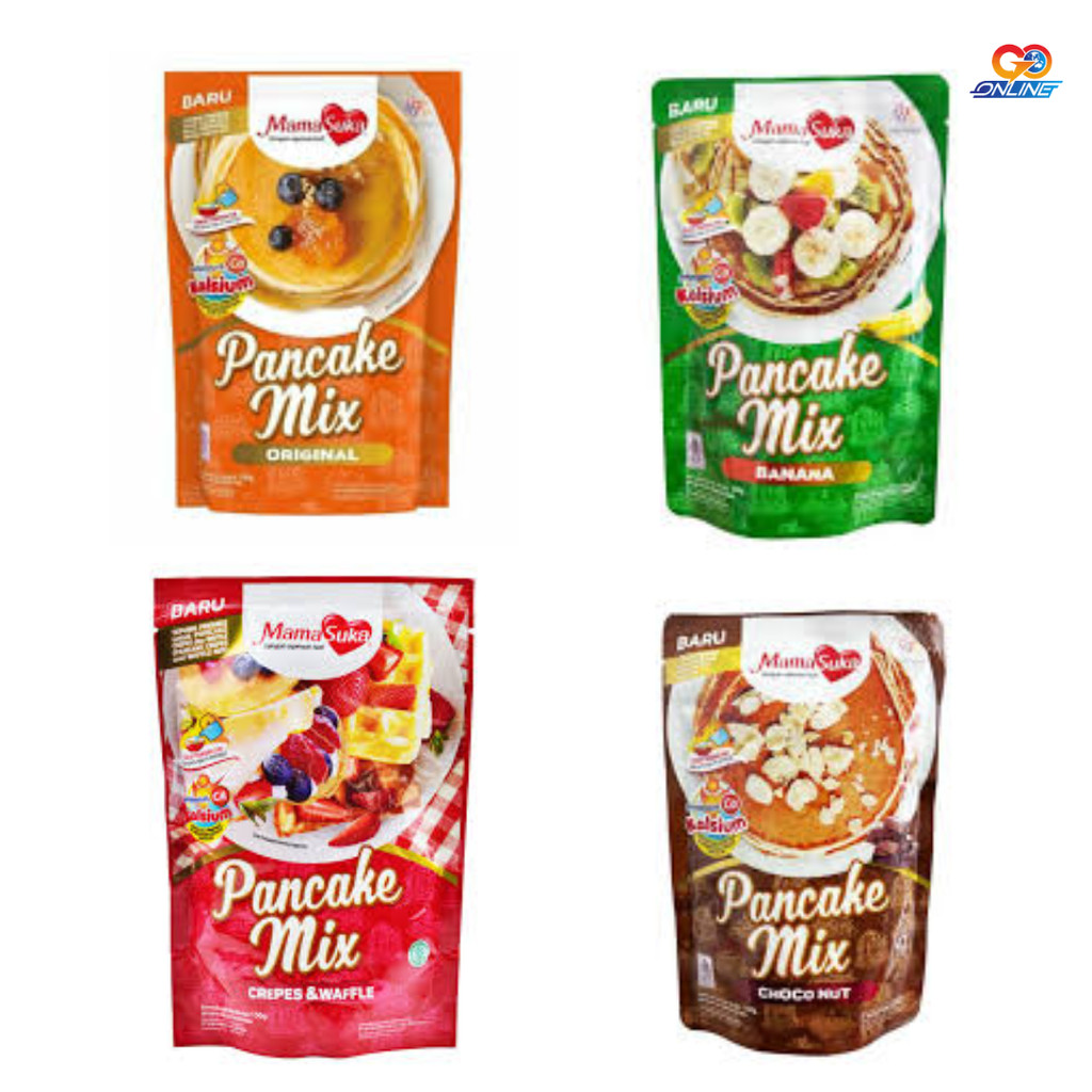 

Mama Suka Pancake Mix Original 190gr / Banana 160gr / Choco Nut 160gr / Crepes&Waffle 150gr