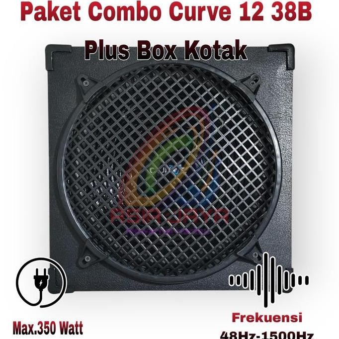 Paket Combo Speaker Curve 12 30H120SRW38B Woofer + Box 12 Inch Kotak Single PVC Dan Siku Box