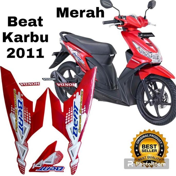 TERBARU STRIPING HONDA BEAT KARBU 2011 MERAH, LIS BODY MOTOR BEAT 2011 MERAH