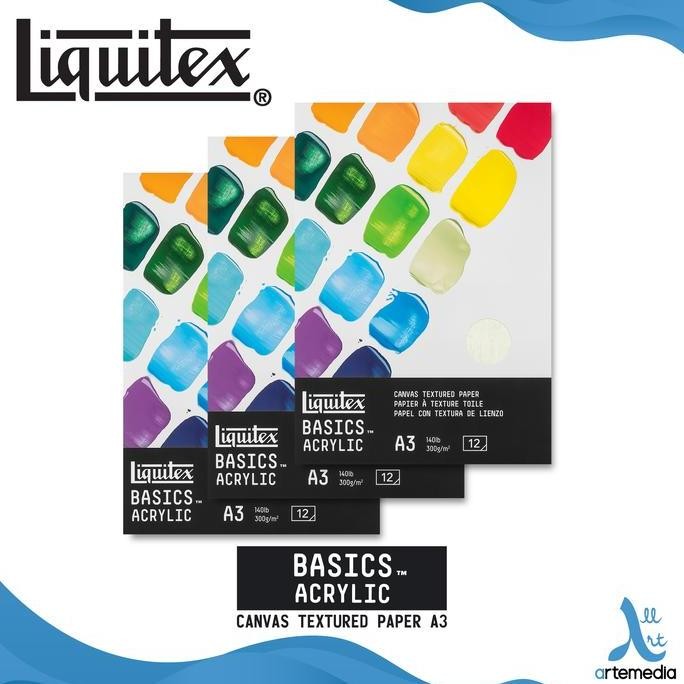 

TERBARU - Liquitex Basics Acrylic Paper Pad A3 Kertas Akrilik 300gsm Tekstur Kanvas