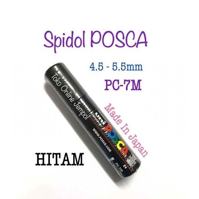 

TERBARU - HITAM Spidol POSCA 4.5-5.5mm PC-7M Marker Pen UNI kaca glass ATK0921PC
