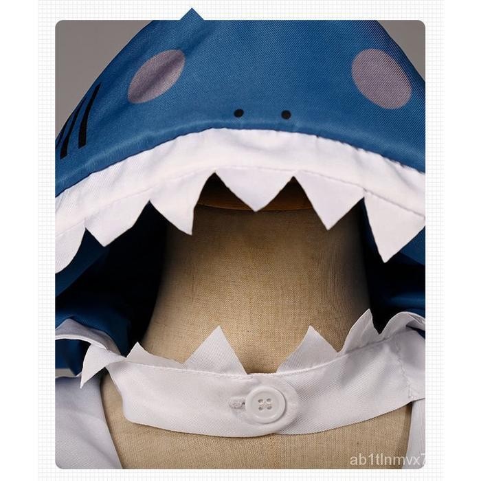 Ac MpidReady Stock Vtuber Hololive Gawr Gura Cosplay Costume Eng Shark Kid Hiu Kostum Karnaval Anak 