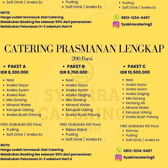 

Terlaris | Terbaru | Best Seller | Termurah Catering Prasmanan Lengkap Original | High Quality | Berkualitas