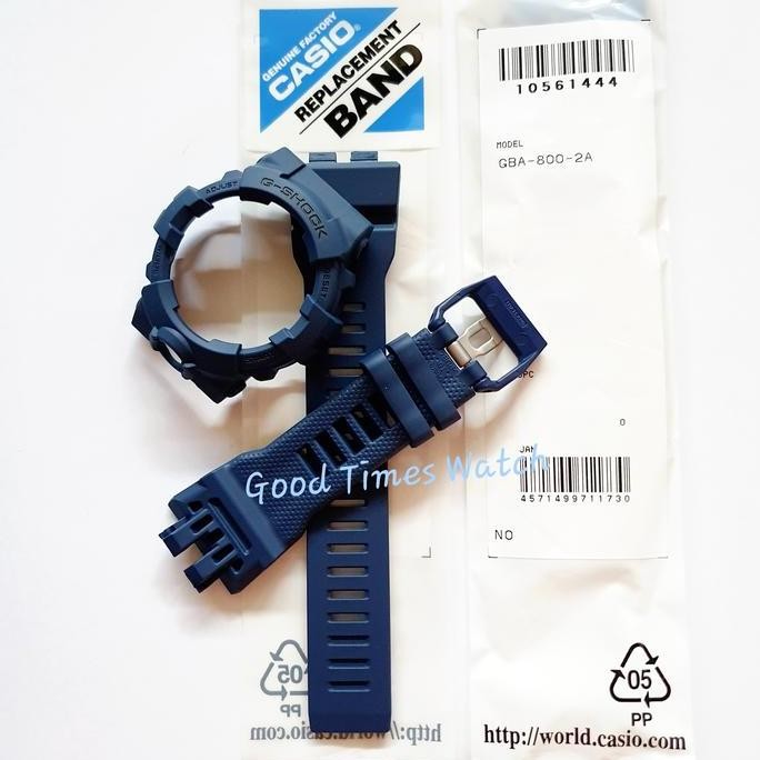 Baru PAKET STRAP BEZEL G-SHOCK GBA-800-2A GBA 800 Casio Original