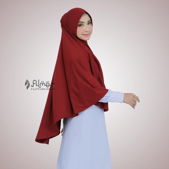 RHS Almer Hijab Instan Bergo Medina Jersey Zoya Size XL