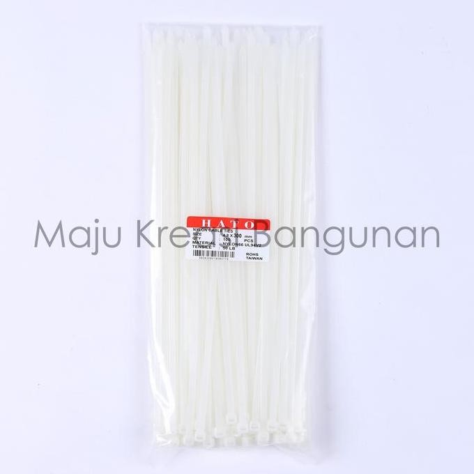 

New Kabel Ties 3.6 x 300 mm Harga Grosir Hitam Putih isi 100 Pcs