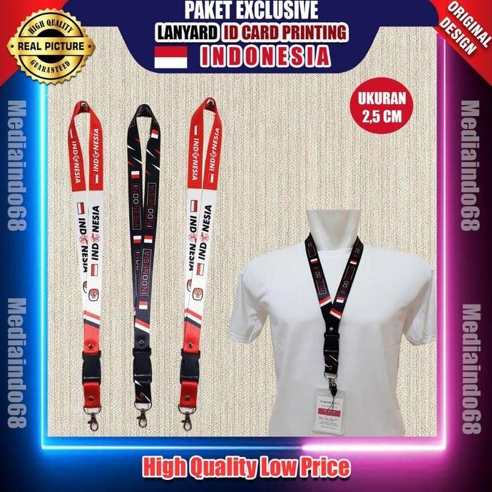 

New Lanyard Id Card Printing INDONESIA Ukuran 2,5 Cm - PAKET EXCLUSIVE