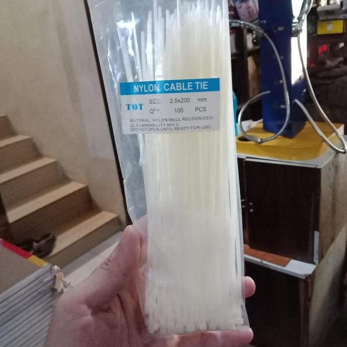 

New nylon cable tie TOT 2.5x200mm 100pcs KABELTIS