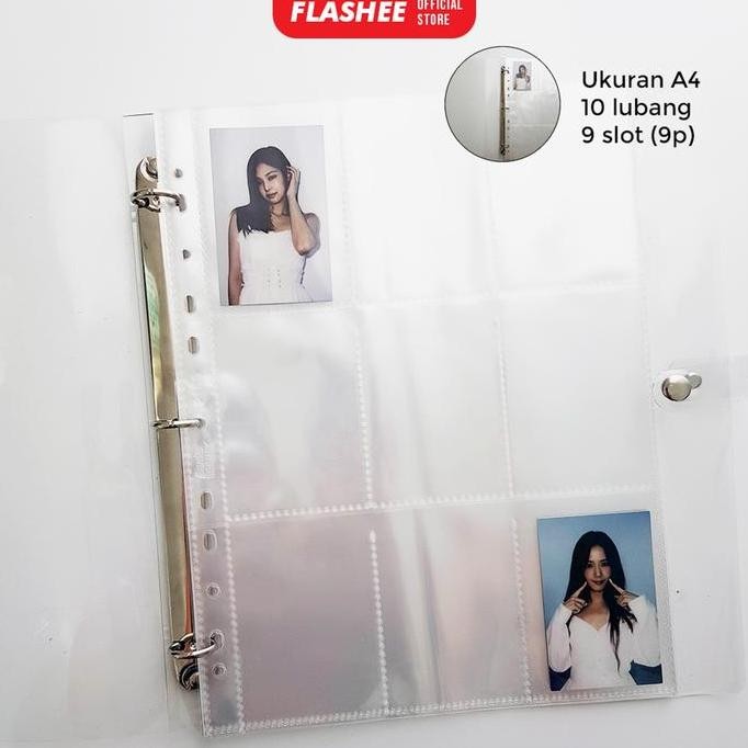 New Flashee Kantong PC Binder A4 9P A5 4P A6 3P Sleeve Photocard Holder Tempat Polaroid Kpop Sleeve 