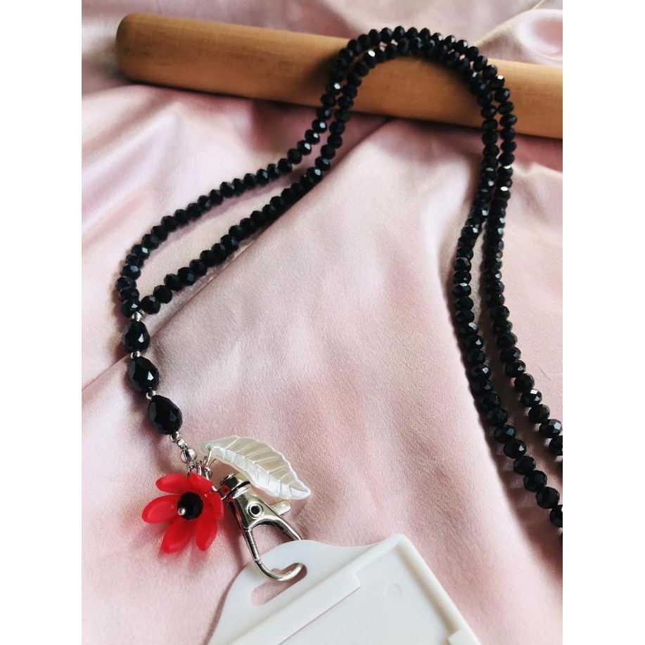 

New LANYARD ID CARD HOLDER KRISTAL FLOWER SERIES