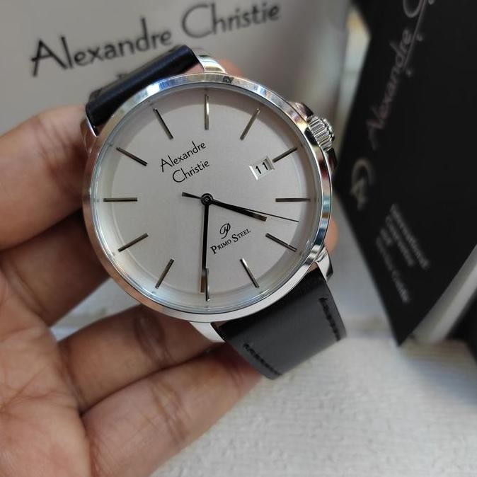 Baru Jam PRIA ORIGINAL Alexandre Christie Ac 1032 MD Leather Solid