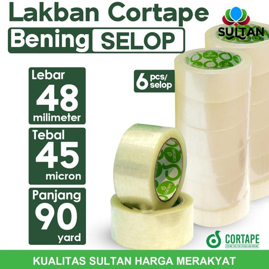 

Rd1- Lakban Cortape Bening 48 Mm X 90 Yard Setara Daimaru Satu Selop