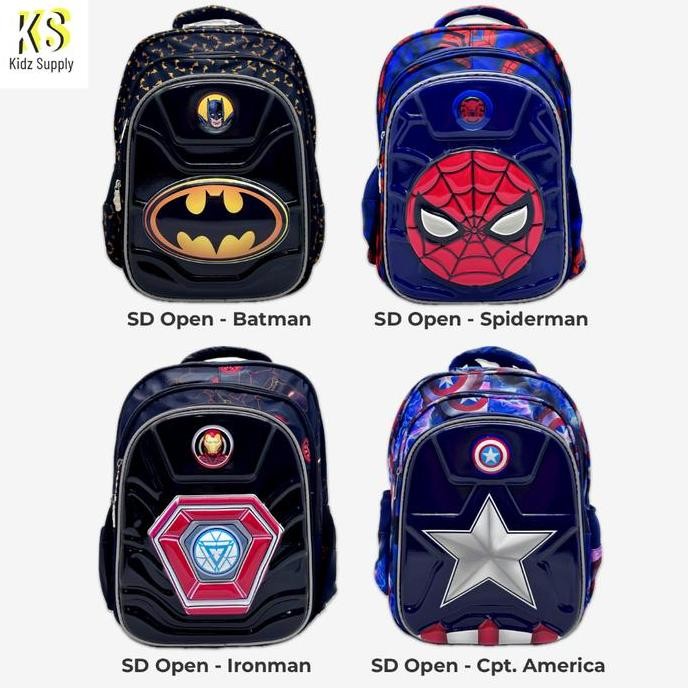 Tas Ransel Sd Tk Anak Laki Laki Timbul Gambar Spiderman Batman Ironman