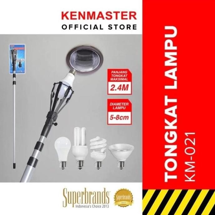 TERLARIS - KENMASTER Tongkat Stik Lampu Ganti Lepas Lampu Bohlam Km 02 Stick