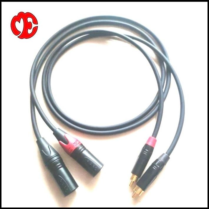kabel jack audio rca male to xlr male 1set premium