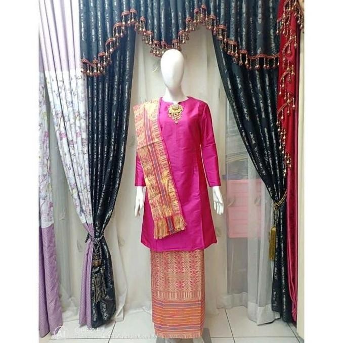 | REAL PICT | SETELAN BAJU KURUNG MELAYU ROK SONGKET SELENDANG // BAJU KURUNG PADANG // ROK SONGKET 