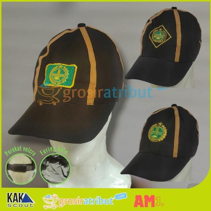 (Expert) (1 kodi) Topi Siaga Pramuka Premium Bordir