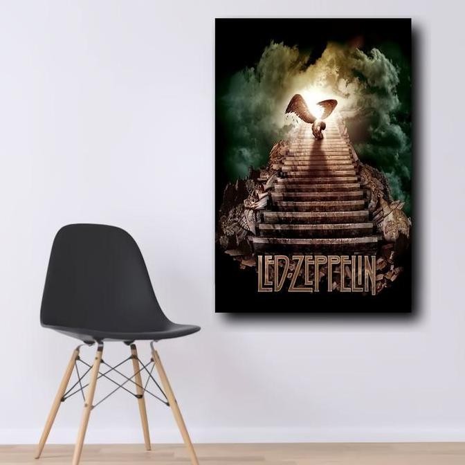 poster kayu hiasan dinding walldecor led zeppelin