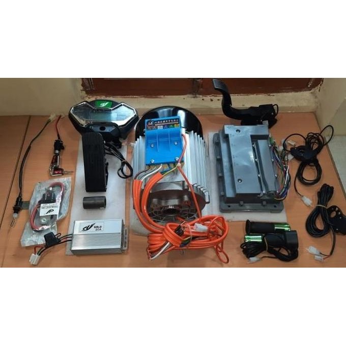 Kit Fullset Mobil Listrik 2KW 48V Motor PMSM 2000W Torsi Tinggi ATV Mini Jeep Golfcart Motor BLDC