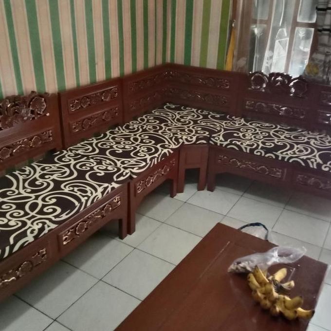 Busa Alas Duduk kuris kayu L, kursi sudut Tebal 5cm