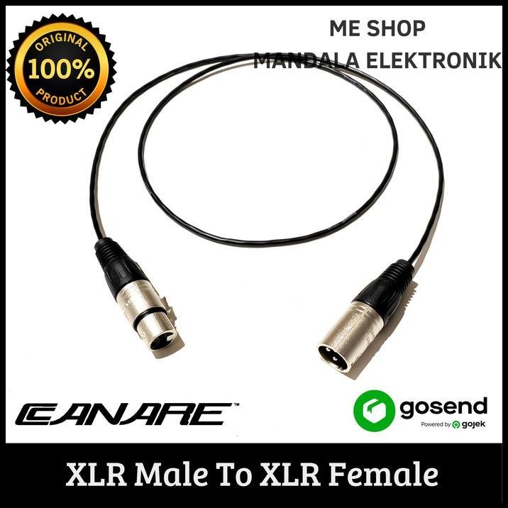 kabel mic xlr male to xlr female kabel canare bodi kecil