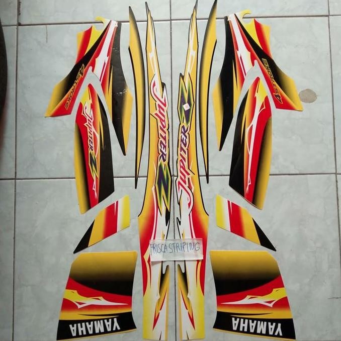 TERMURAH STRIPING JUPITER Z 2004 KUNING HITAM