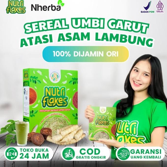 

Nutriflakes - Sereal Umbi Garut Untuk Gerd, Perut Kembung, Nyeri Ulu Hati | Bpom Halal Asli