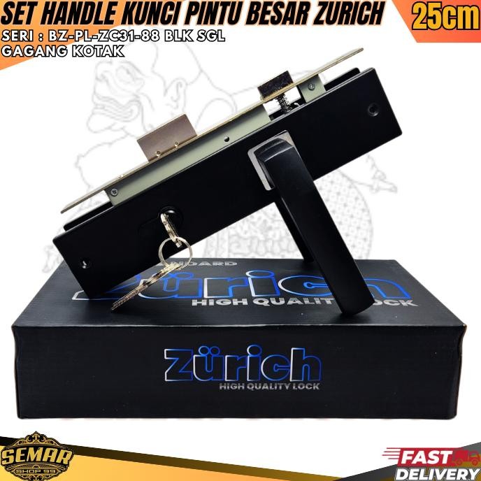 (Terbaru) KUNCI PINTU RUMAH 1SET UKURAN BESAR 25CM MODEL MINIMALIS GAGANG KOTAK ZURICH TYPE88 HANDLE