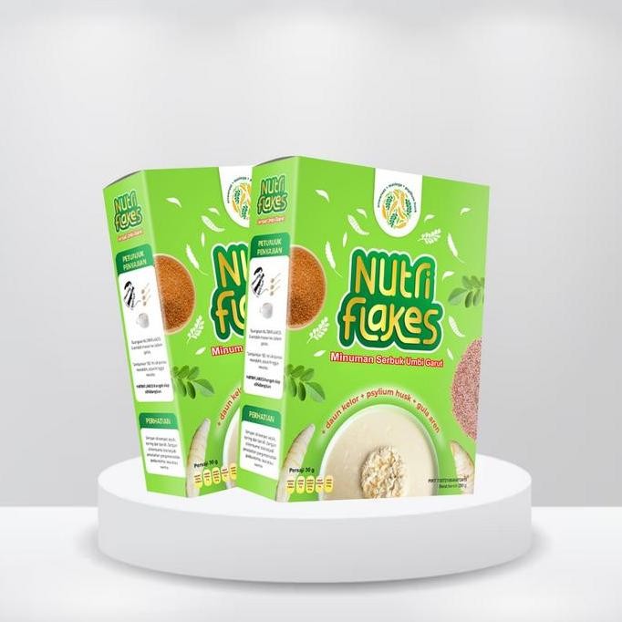 

Nutriflakes 2 Box - Sereal Umbi Garut Atasi Maag Gerd | Rendah Lemak Bpom Halal Asli
