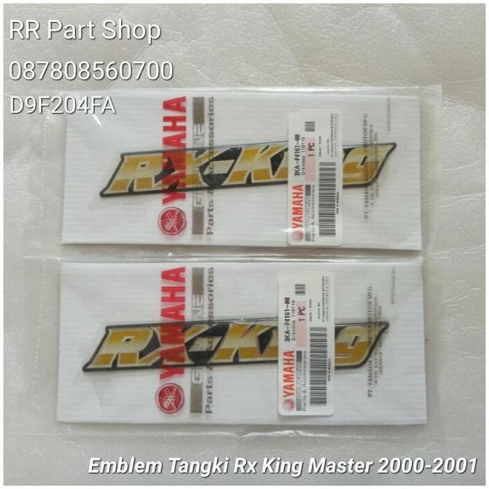 Emblem Tangki Set Rx King Master 2-2001 Orinal Yamaha New