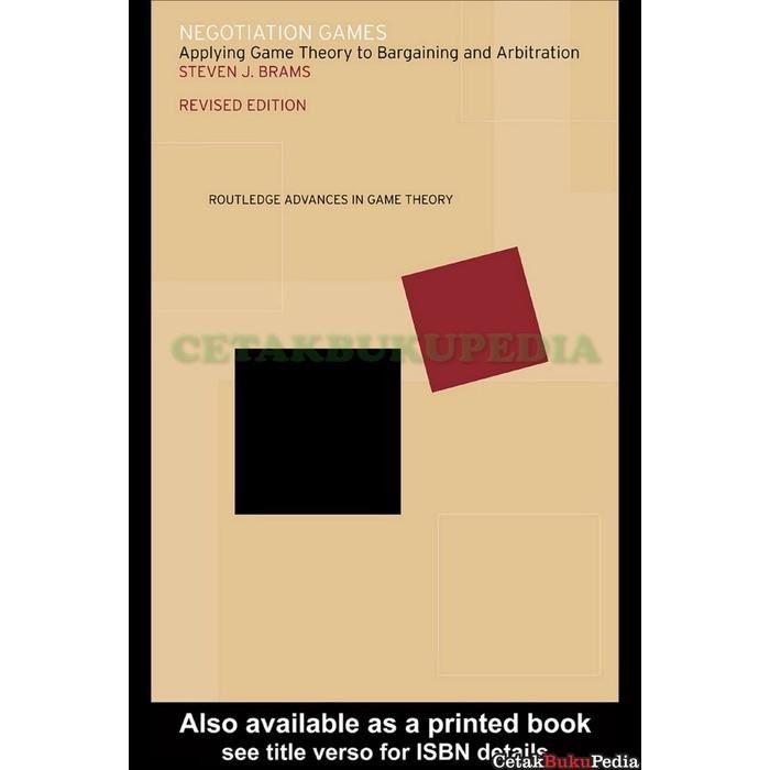 

Fisik Negotiation games applying game theory to bargaining arbitra