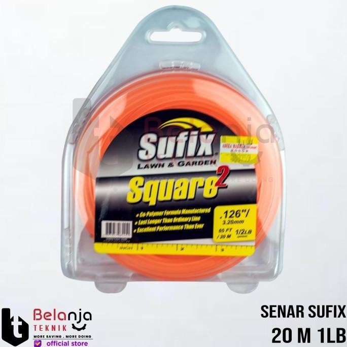 Sufix Tali Senar Mesin Potong Rumput Kotak 20 Meter Trimmer Line 3.2MM