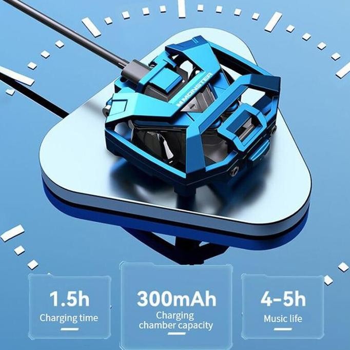 JB MONSTER XKT09 WIRELESS BLUETOOTH EARPHONE HEADSET EARBUDS TWS GAMING None